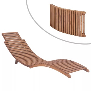 Diverse Hardware, Sonnenliege Klappbar Massivholz Teak