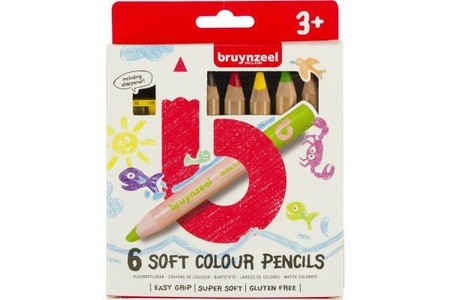 Bruynzeel, BRUYNZEEL Buntstifteset Kids dick 60119006 6 Farben, Bruynzeel Buntstifteset Kids dick, 60119006, (6 Farben)