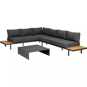 mutoni living, Gartenlounge Bari dunkelgrau 295x230, Gartenlounge Bari dunkelgrau 295x230