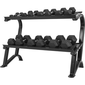 Gorilla sports, Hexagon Hantel-set Inkl. Ständer Unisex Schwarz ONE SIZE, 