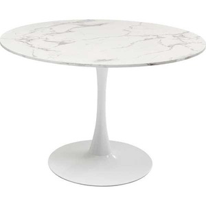 Kare Design, Tisch Schickeria Marmoroptik weiss rund 110, Tisch Schickeria Marmoroptik weiss rund 110