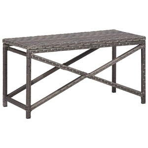 Diverse Hardware, Gartenbank 80 cm Poly Rattan Grau, vidaXL Gartenbank 80 cm Poly Rattan Grau