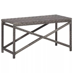 Diverse Hardware, Gartenbank 80 cm Poly Rattan Grau, vidaXL Gartenbank 80 cm Poly Rattan Grau