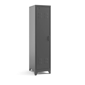 LA REDOUTE INTERIEURS, 1-türiger Garderobenschrank Hiba aus Metall, amerikanischer Stil, La Redoute Intérieurs - Garderobenschrank Hiba mit 1 Tür, One Size, Grau