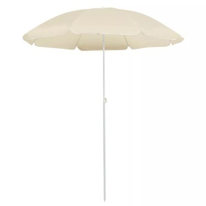 vidaXL, vidaXL Sonnenschirm mit Stahlmast Sandfarben 180 cm, vidaXL Sonnenschirm mit Stahlmast Sandfarbe 180 cm