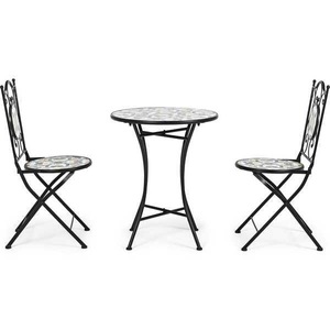 mutoni Garten Deluxe, Garten Bistro-Set Positano Tisch und 2 Klappstühle, Garten Bistro-Set Positano Tisch und 2 Klappstühle