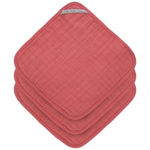 Lässig, Lässig Mull-Waschlappen LITTLE CHUMS (30x30) 3er-Pack in mauve, Mull-Waschlappen LITTLE CHUMS (30x30) 3er-Pack in mauve