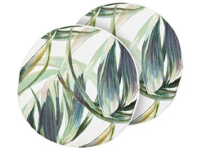 Beliani, Kissen 2er Set aus Polyester Modern CALDERINA Kissen 2er Set aus Polyester Modern CALDERINA, Beliani - Gartenkissen 2er Set aus Polyester Modern CALDERINA, One Size, Grün