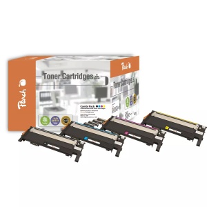 Peach, Peach Spar Pack Tonermodule kompatibel zu Samsung CLT-406S-series, Peach S406 4 Toner (bk, c/m/y) ersetzt Samsung CLT-P406C/ELS, SU375A für z.B. Samsung Xpress C 460 FW, Samsung Xpress C 460 W, Samsung CLP -360