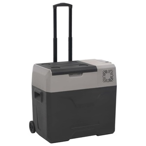 vidaXL, vidaXL Kühlbox mit Rollen und Griff Schwarz & Grau 40 L Polypropylen, vidaXL Kühlbox mit Rollen und Griff Schwarz & Grau 40 L Polypropylen