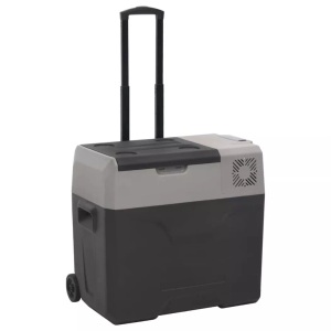 vidaXL, vidaXL Kühlbox mit Rollen und Griff Schwarz & Grau 40 L Polypropylen, vidaXL Kühlbox mit Rollen und Griff Schwarz & Grau 40 L Polypropylen
