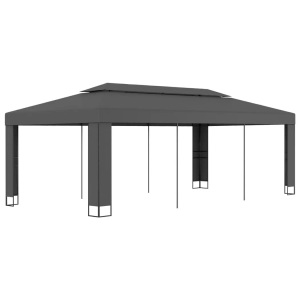 Diverse Hardware, Pavillon mit Doppeldach 3 x 6 m Anthrazit