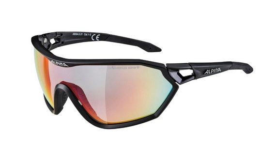 Alpina, Alpina S-WAY QVM+ Sportbrille - black matt rainbow mirror, Alpina S-WAY QV Sonnenbrillen - black matt, rainbow mirror