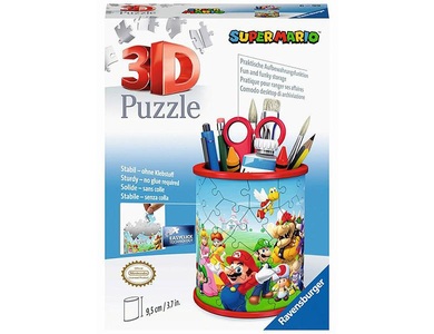 Ravensburger Verlag GmbH, Ravensburger 3D Puzzle Utensilo Super Mario- Stiftehalter für Super Mario Fans ab 6 Jahren, Ravensburger 3D-Puzzle »Super Mario Utensilo«, (54 tlg.)