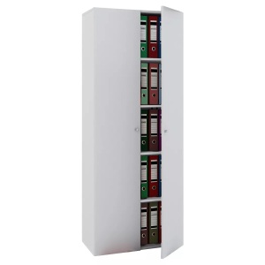 VCM, Holz Büroschrank Bücher Ordner Schrank Büromöbel Aktenschrank Vandol Holz Büroschrank Bücher Ordner Schrank Büromöbel Aktenschrank Vandol, VCM - Büroschrank mit 5 Fächern | moderner Aktenschrank Drehtüren Maße ca. B. 70 x H. 178 T. 40 cm ? Vandol, One Size, Weiss