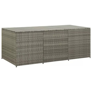 vidaXL, vidaXL Gartenbox Poly Rattan 180x90x75 cm Grau, vidaXL Gartenbox Poly Rattan 180x90x70 cm Grau
