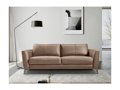Vente-unique, Ledersofa 3Sitzer mit r Ziernaht BATUCO Ledersofa 3Sitzer mit r Ziernaht BATUCO