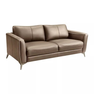 Vente-unique, Ledersofa 3Sitzer mit r Ziernaht BATUCO Ledersofa 3Sitzer mit r Ziernaht BATUCO
