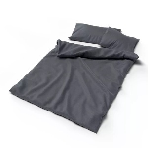 Lotus Bettwaren - Bettwäsche Flanell uni, 240x240 cm, Gewittergrau