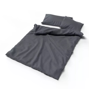 Lotus Bettwaren, Lotus Bettwaren - Bettwäsche Flanell uni, 240x240 cm, Gewittergrau