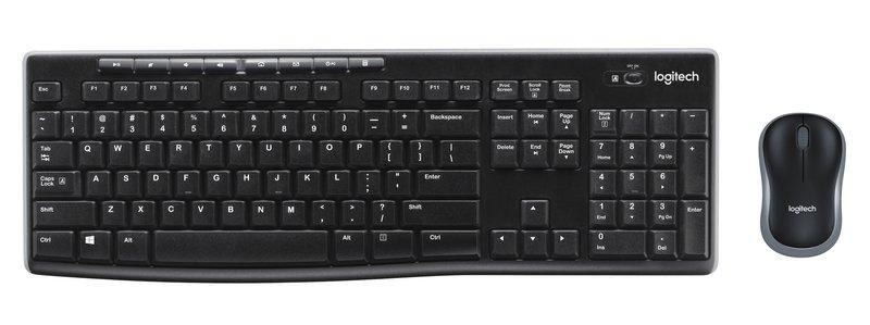 Logitech, Logitech MK270 Tastatur und Maus Set (Deutsche Ausführung), Logitech Kabelloses Tastatur-Maus-Set MK270 QWERTZ DE USB 2.0 Nano Receiver Schwarz