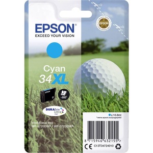 Epson, Original Tintenpatrone cyan Epson No. 34XL, T347240, Epson Tintenpatrone, blau, T347240, (950 Seiten)