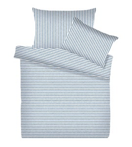 Living Home, Melange Jersey Streifen Bettwäsche Set Melange Jersey Streifen Bettwäsche Set, 