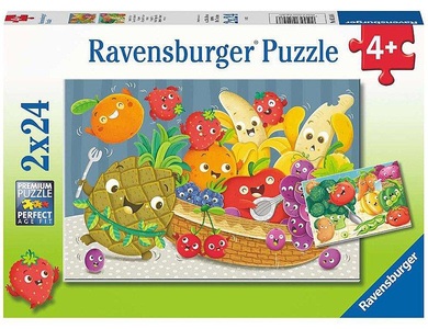 RAVENSBURGER SPIELEVERLAG, Freche Früchte (Puzzle), Puzzle Ravensburger Freche Früchte 2 X 24 Teile
