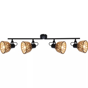 mutoni light, Strahler Wenna Metall schwarz matt 4xE27 LED, Strahler Wenna Metall schwarz matt 4xE27 LED