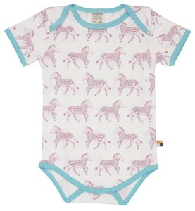 Loud and Proud, Body Kurz Druck Zebra Aster Unisex Rosa 86/92, 