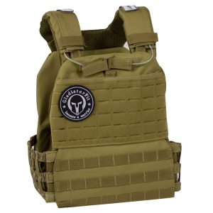 Gladiatorfit, GladiatorFit Gewichtsweste mit Plakette : Sand 1.5 KG Gewichtsweste, GladiatorFit - Tactical Weighted Vest
