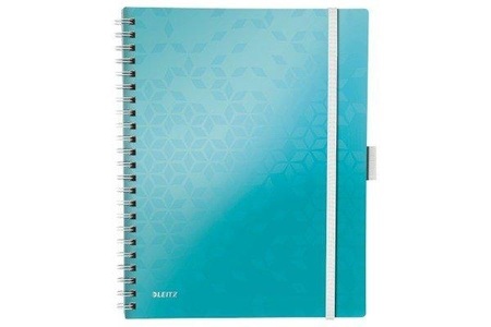 Leitz, LEITZ Spiralbuch WOW A4 46440051 eisblau, Leitz Spiralblock WOW, A4, eisblau metallic, 4644-00-51