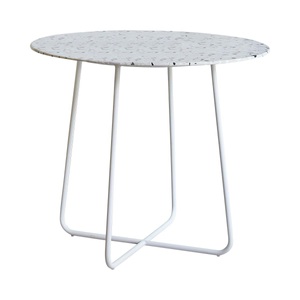 Tikamoon, Runder Tisch Premium-Terrazzo und Metall 4 Pers. Elio Runder Tisch Premium-Terrazzo und Metall 4 Pers. Elio, Tikamoon - Runder Tisch Premium-Terrazzo und Metall 4 Pers. Elio, 90cm, Weiss