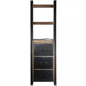 mutoni living, Regal Natural Factory natur antikschwarz 60x200, Regal Kuba Vintage natur 60x200