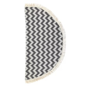 L'Anse, L'Anse - Badetuch Zig Zag, One Size, Schwarz