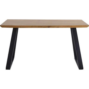 Mobilia, Mobilia - Tisch 140x80 cm - natur, Beine schwarz, Esstisch mit Eiche-Dekor natur 140x80
