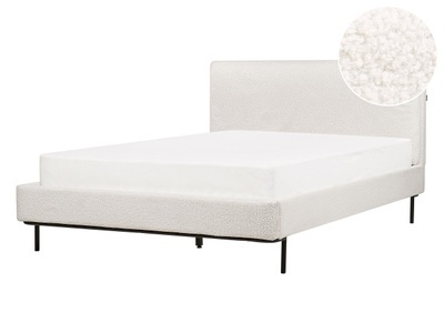 Beliani, Bett mit Lattenrost aus Bouclé Modern CORIO Bett mit Lattenrost aus Bouclé Modern CORIO