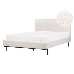 Beliani, Bett mit Lattenrost aus Bouclé Modern CORIO Bett mit Lattenrost aus Bouclé Modern CORIO