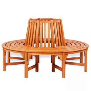 vidaXL, vidaXL Baumbank Ø 160 cm Holz, vidaXL Baumbank Ø 160 cm Holz