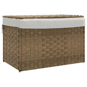 vidaXL, vidaXL Wäschekorb mit Deckel 55,5x35x34 cm Poly Rattan