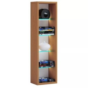 VCM, Holz Wandregal Hängeregal Regal Bücherregal Wandboard Deko Glas Rasato L Holz Wandregal Hängeregal Regal Bücherregal Wandboard Deko Glas Rasato L, VCM - Holzregal hängend | platzsparendes Regal Maße: H. 77 x B. 21 T. 14 cm Elegantes Aufbewahrungsregal Bücherregal Wandregal -, One Size, Bronze