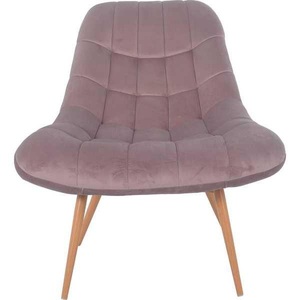 mutoni casual, Sessel XXL Samt rosa Metallbeine Holzoptik, SalesFever Relaxsessel, mit XXL-Steppung, mit schwarzen oder naturfarbenen Beinen