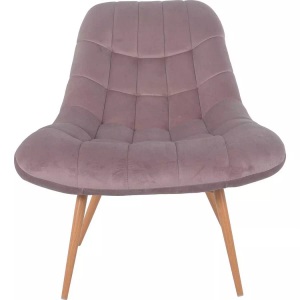 mutoni casual, Sessel XXL Samt rosa Metallbeine Holzoptik, SalesFever Relaxsessel, mit XXL-Steppung, mit schwarzen oder naturfarbenen Beinen
