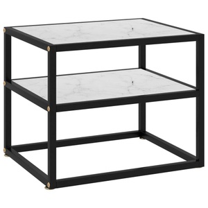 vidaXL, vidaXL Konsolentisch Weiß 50x40x40 cm Hartglas