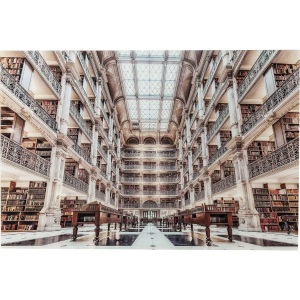 Kare Design, Bild Glas Library 100x150cm, Bild Glas Library 100x150cm
