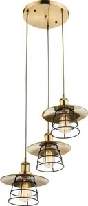 Globo, GLOBO VIEJO Hängeleuchte bronzefarben schwarz, D:330, H:1550, exkl. 3xE27 60W 230V - G, Hängeleuchte Viejo