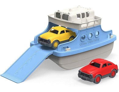 green toys, Green Toys - Fährboot mit Autos, Green Toys - Fährschiff blau/weiss mit 2 Mini-Autos