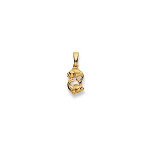 MUAU Schmuck, Anhänger Sternzeichen Fische Gelbgold 750, 19x8mm Damen Gelbgold ONE SIZE, MUAU Schmuck - Anhänger Sternzeichen Fische Gelbgold 750, 19x8mm, One Size,