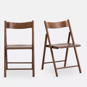 LA REDOUTE INTERIEURS, 2er-Set Klappstühle Panni 2er-Set Klappstühle Panni, La Redoute Intérieurs - 2er-Set Klappstühle Panni, One Size, Braun