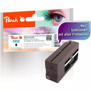 Peach, Peach Tintenpatrone schwarz kompatibel zu HP No. 950, CN049AE, Peach HP 950 bk Druckerpatrone bk ersetzt HP No. 950 bk, CN049A für z.B. HP OfficeJet Pro 8610 e-All-in-One, HP OfficeJet Pro 8600 Plus e-All-in-One